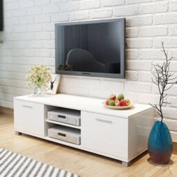 Berkfield Home TV Cabinet High-Gloss White 120x40.3x34.7 cm