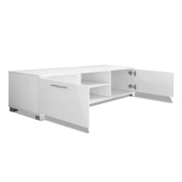 Berkfield Home TV Cabinet High-Gloss White 120x40.3x34.7 cm - thumbnail 4