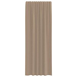 Berkfield Home Voile Curtains with Rod Pockets 2 pcs Light Brown - thumbnail 4