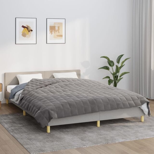 Berkfield Home Weighted Blanket Grey 200x230 cm 9 kg Fabric - image 1
