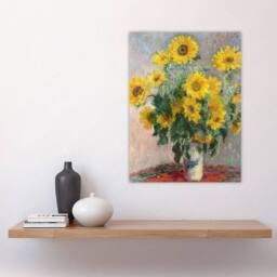 "Artery8 Bouquet of Sunflowers Claude Monet Vintage Wall Art Print Poster - Size: W12"" x H16""" - thumbnail 4