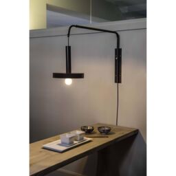 Netlighting Whizz Wall Light Extendable Black Satin Gold 1x E27 - thumbnail 2