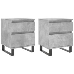 Berkfield Home Bedside Cabinets 2 pcs Concrete Grey 40x35x50 cm Engineered Wood - Size: 40 x 35 x 50 cm - thumbnail 2