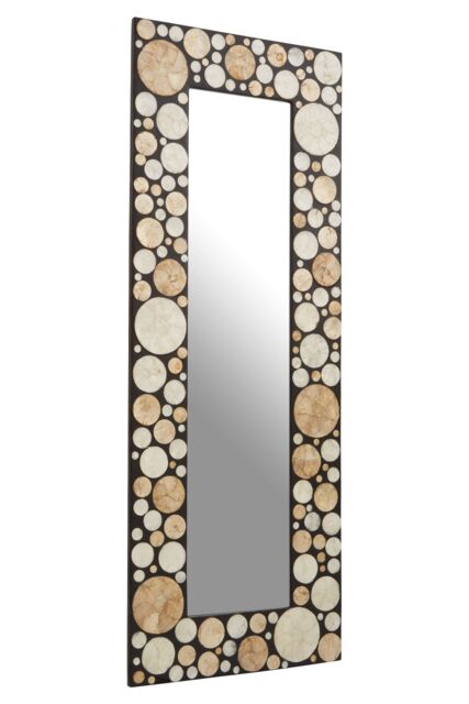 Orsina Palu Large Black White & Gold Wall Mirror - image 1