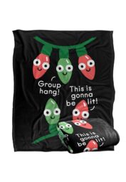 David Olenick A Delightful Holiday Silky Touch Super Soft Throw Blanket 152 X 127 cm in White - thumbnail 2