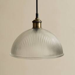 CGC Lighting CGC TESS Clear Glass Ribbed Dome Lampshade - thumbnail 1
