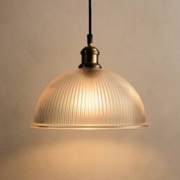 CGC Lighting CGC TESS Clear Glass Ribbed Dome Lampshade - thumbnail 9