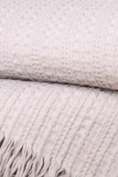 Appletree 'Elbury Waffle' 100% cotton Waffle Textured Bedspread in Silver - thumbnail 2