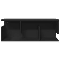 Berkfield Home Wall Cabinet 80x20x30 cm Black Engineered Wood - Size: 80 x 20 x 30 cm - thumbnail 4