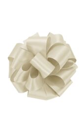 Neel Blue Double Sided Satin Polyester Ribbon Roll, 25mm x 10 Metres in Cream - thumbnail 2