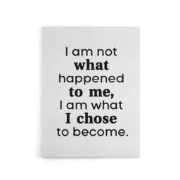 "Artery8 I Am Not What Happened To Me Bold Inspirational Canvas Wall Art Print in White - Size: W12"" x H16""" - thumbnail 1