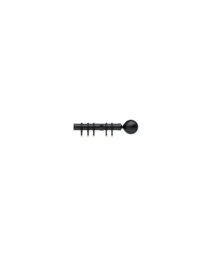 New Edge Blinds 28mm Nikola Ball End Metal Curtain Pole Set - Black - Size: 300 cm - thumbnail 1