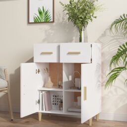 Berkfield Home Sideboard White 69.5x34x89 cm Engineered Wood - thumbnail 6