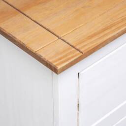 Berkfield Home Sideboard White 93x40x80 cm Solid Pinewood Panama Range - Size: 93 x 40 x 80 cm - thumbnail 8