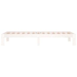 Berkfield Home Bed Frame White Solid Wood 75x190 cm Small Single - thumbnail 5