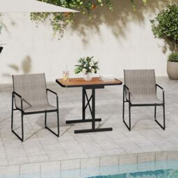 Costway 3 Piece Patio Bistro Set Outdoor Furniture Set for Small Space in Brown - thumbnail 4