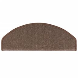 Berkfield Home Carpet Stair Treads 15 pcs Coffee Brown 65x24x4 cm - Size: Medium - thumbnail 6