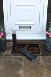 JVL Nimbus Rubber Coir Scraper Tuffscrape Doormat 40x60cm Welcome in Natural - Size: 40 cm x 60 cm - thumbnail 2