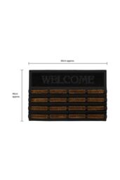 JVL Nimbus Rubber Coir Scraper Tuffscrape Doormat 40x60cm Welcome in Natural - Size: 40 cm x 60 cm - thumbnail 5