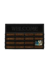 JVL Nimbus Rubber Coir Scraper Tuffscrape Doormat 40x60cm Welcome in Natural - Size: 40 cm x 60 cm - thumbnail 6
