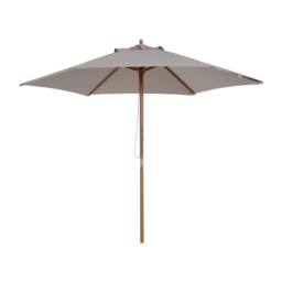Nordara Outsunny 2.5m Wooden Garden Parasol Patio Sun Shade Umbrella in Grey - Size: 100 cm x 60 cm