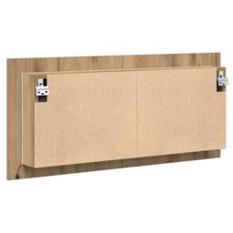 Berkfield Home LED Mirror Cabinet Artisan Oak 100x12x45 cm Engineered Wood in Brown - Size: 100 x 12 x 45 cm - thumbnail 9