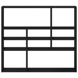 Berkfield Home Wall Shelf Black Oak 90x16x78 cm Engineered Wood - Size: 90 x 16 x 78 cm - thumbnail 5