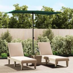 Berkfield Home Outdoor Parasol with Aluminium Pole 180x110 cm Green - thumbnail 2