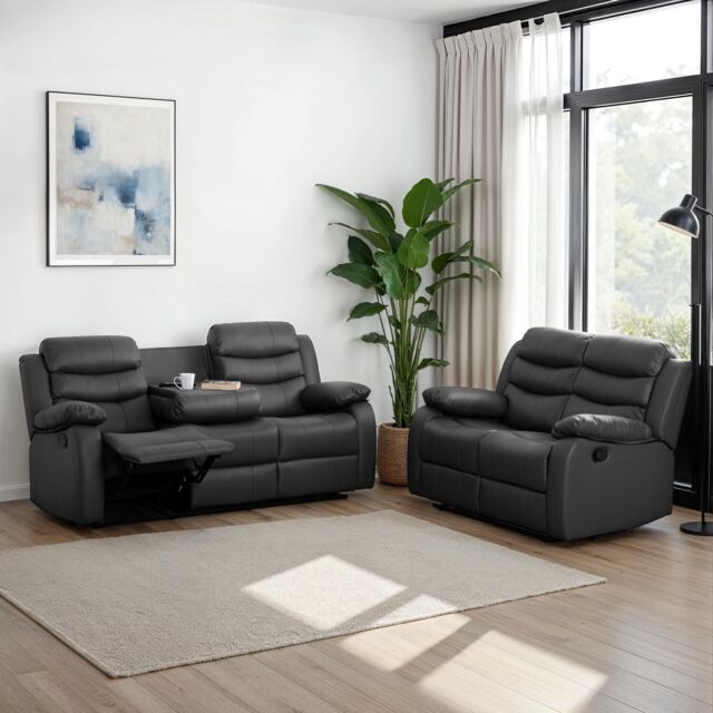 Seconique Roma 3+2 Suite in Dark Grey - image 1