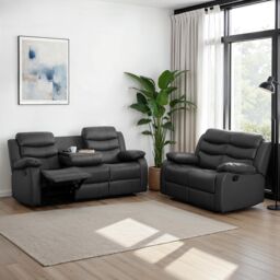 Seconique Roma 3+2 Suite in Dark Grey - thumbnail 1