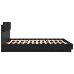 Berkfield Home Bed Frame with Headboard Black Oak 180 x 200 cm Engineered Wood - thumbnail 7
