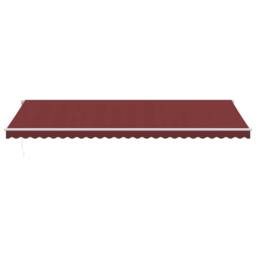 Berkfield Home Manual Retractable Awning with LED Burgundy 600x350 cm in Red - thumbnail 4
