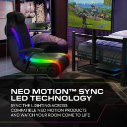 X Rocker Basecamp RGB Gaming TV Bed with App Controlled LED Light in Black - Size: Single - thumbnail 3