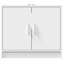 Berkfield Home Sink Cabinet White 63x29x55 cm Engineered Wood - Size: 63 x 29 x 55 cm - thumbnail 4