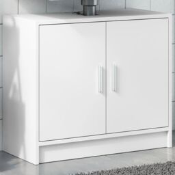 Berkfield Home Sink Cabinet White 63x29x55 cm Engineered Wood - Size: 63 x 29 x 55 cm - thumbnail 1