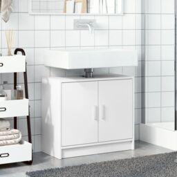 Berkfield Home Sink Cabinet White 63x29x55 cm Engineered Wood - Size: 63 x 29 x 55 cm - thumbnail 3