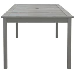 Berkfield Home Garden Table Grey 200x100x75 cm Solid Wood Acacia - Size: 200 x 100 x 75 cm - thumbnail 4