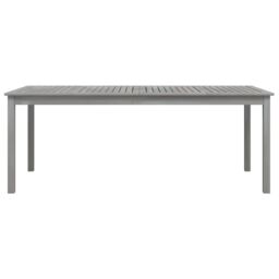 Berkfield Home Garden Table Grey 200x100x75 cm Solid Wood Acacia - Size: 200 x 100 x 75 cm - thumbnail 3