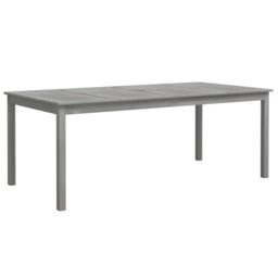Berkfield Home Garden Table Grey 200x100x75 cm Solid Wood Acacia - Size: 200 x 100 x 75 cm - thumbnail 2