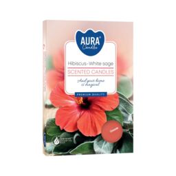 KDMD Set of 6 Scented Tealights - Hibiscus & White Sage in Orange - thumbnail 1