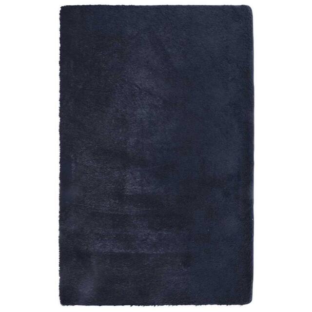 Berkfield Home Shaggy Rug High Pile NAVARRA Navy 130x200 cm Polyester - Size: Medium - image 1