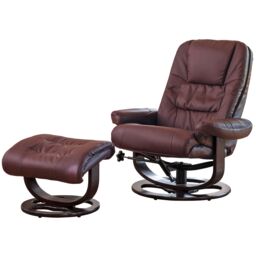 Artemis Home Burdell Swivel Recliner in Burgundy - thumbnail 2