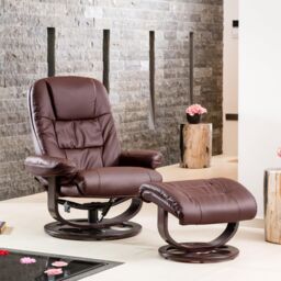 Artemis Home Burdell Swivel Recliner in Burgundy - thumbnail 1