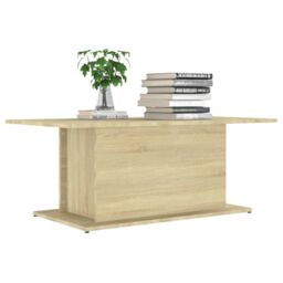 Berkfield Home Coffee Table Sonoma Oak 102x55.5x40 cm Engineered Wood in Beige - thumbnail 3