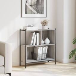 Berkfield Home Bookcase Grey Sonoma 72x28x77.5 cm Engineered Wood - thumbnail 2