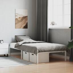 Berkfield Home Metal Bed Frame White 100x190 cm