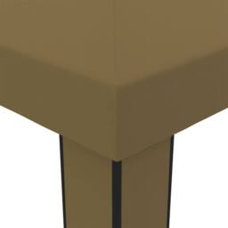 Berkfield Home Gazebo with Double Roof 3x6 m Taupe 180 g/m ² - thumbnail 4
