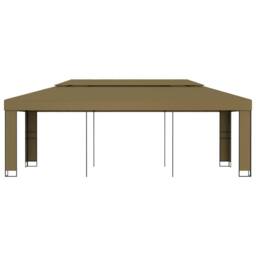 Berkfield Home Gazebo with Double Roof 3x6 m Taupe 180 g/m ² - thumbnail 3