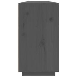 Berkfield Home Sideboard Grey 100x40x75 cm Solid Wood Pine - Size: 100 x 40 x 75 cm - thumbnail 7