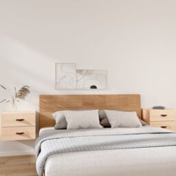 Berkfield Home Wall-mounted Bedside Cabinets 2 pcs 50x36x40 cm in Brown - Size: 50 x 36 x 40 cm - thumbnail 1